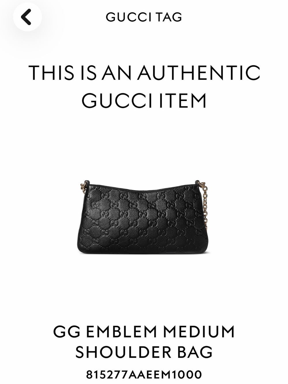 Gucci GG Emblem Medium Shoulder Bag - Picture 5 of 6